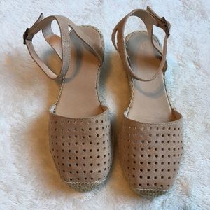 Blush strappy espadrilles